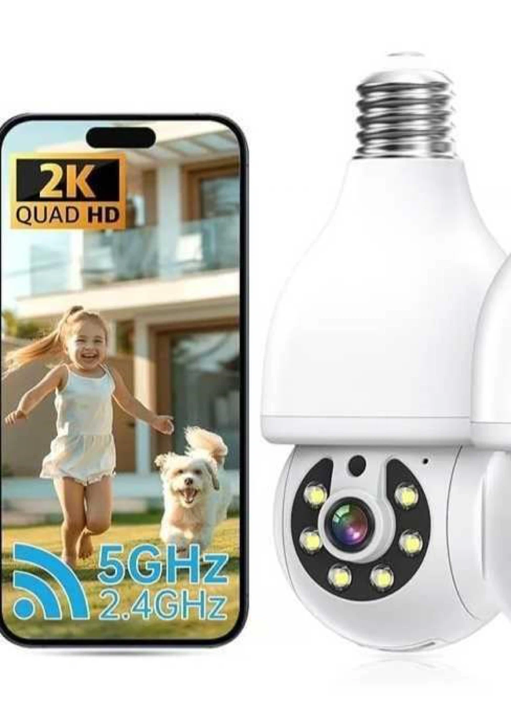 WiFi Bulb Camera 2K Quad HD
