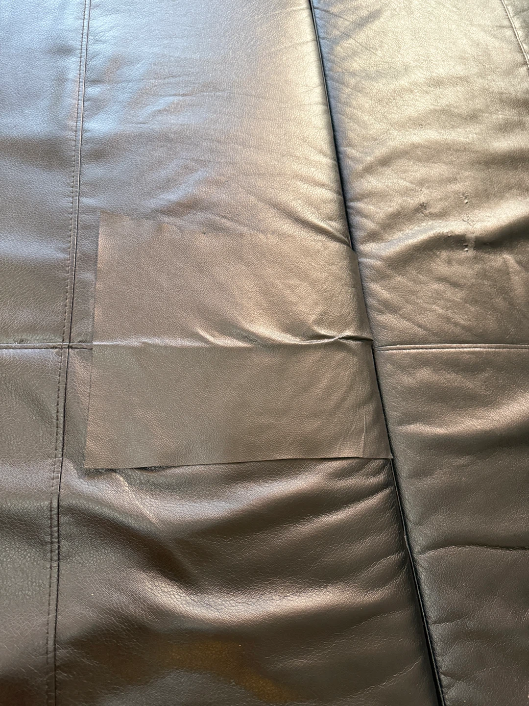 Black Leather Sectional Sofa with Pull-Out Bed - photo 3