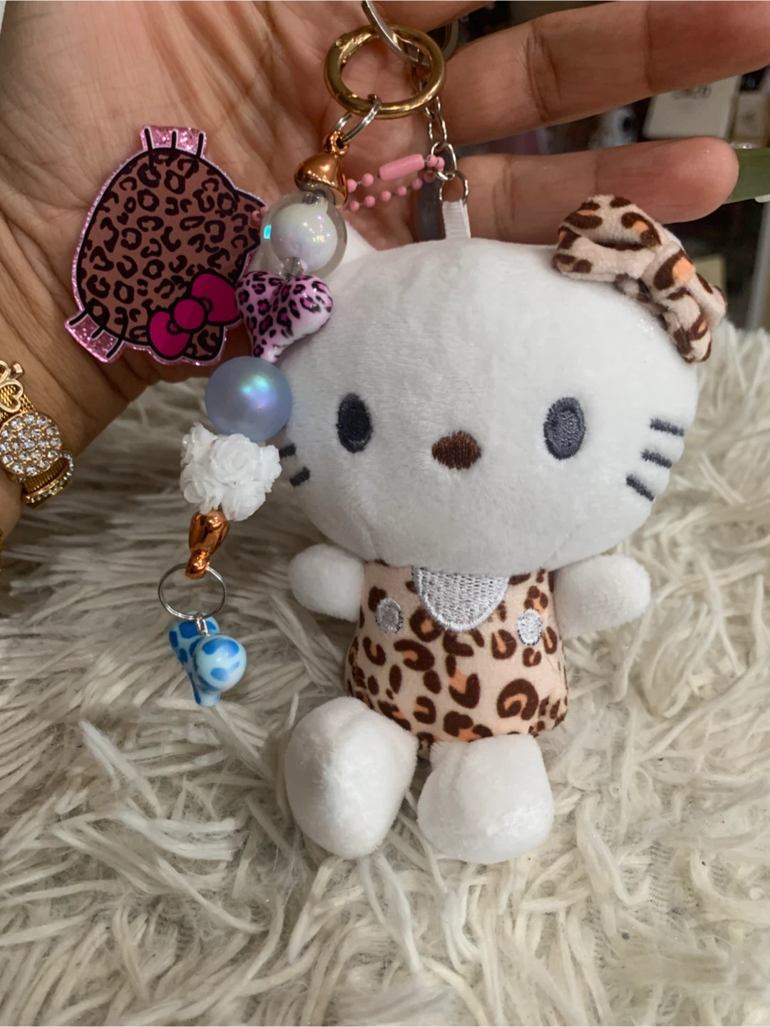 Hello Kitty Leopard Keychain