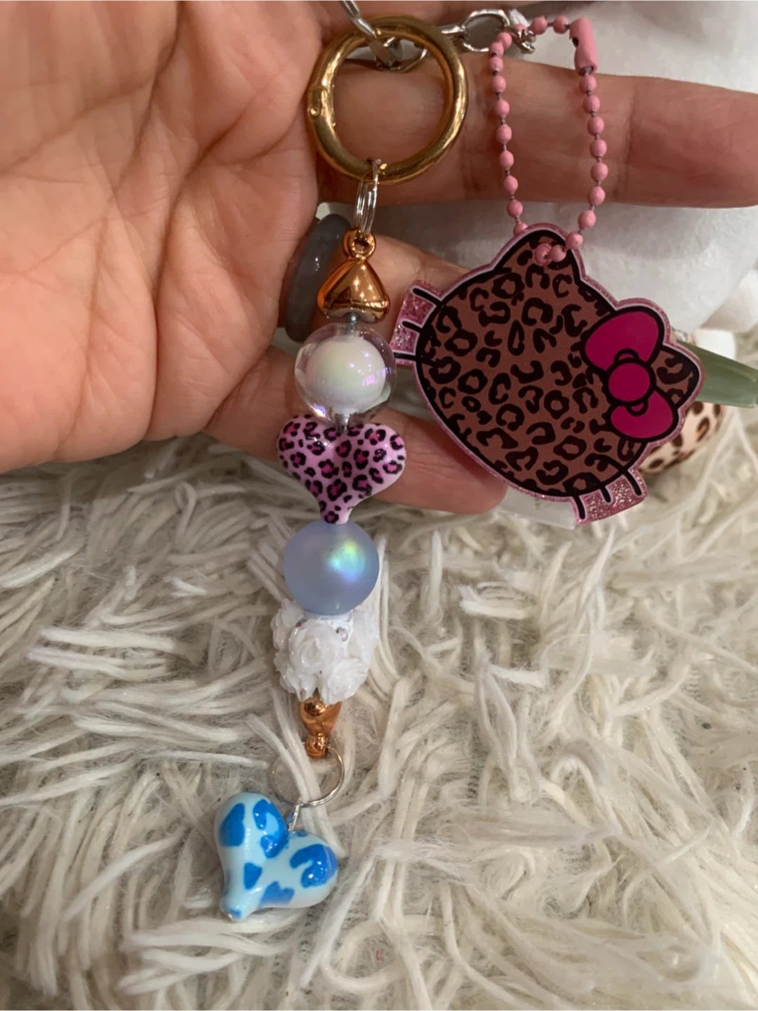 Hello Kitty Leopard Keychain - photo 2