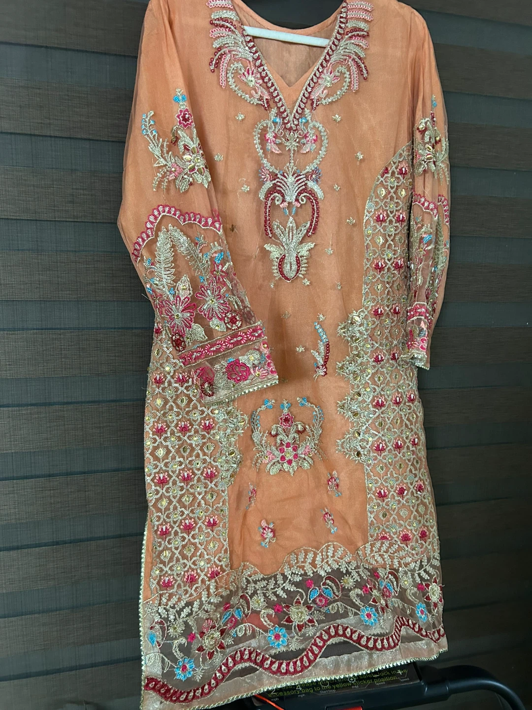 New Embroidered Peach Salwar Kameez - photo 5