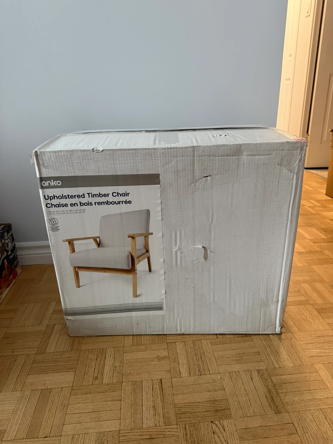 BRAND NEW Anko Upholstered Timber Chair