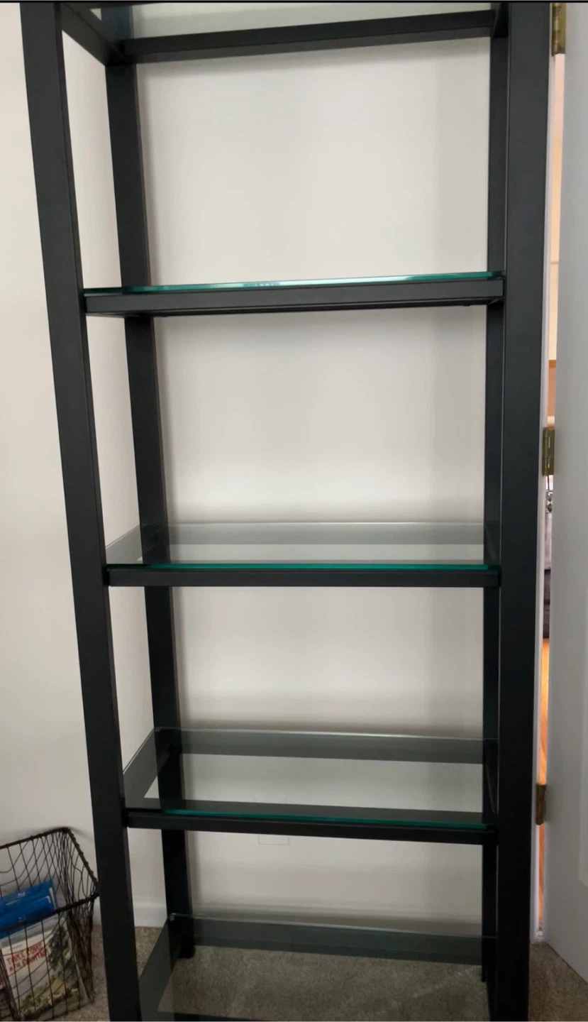 Black Metal & Glass Shelf
