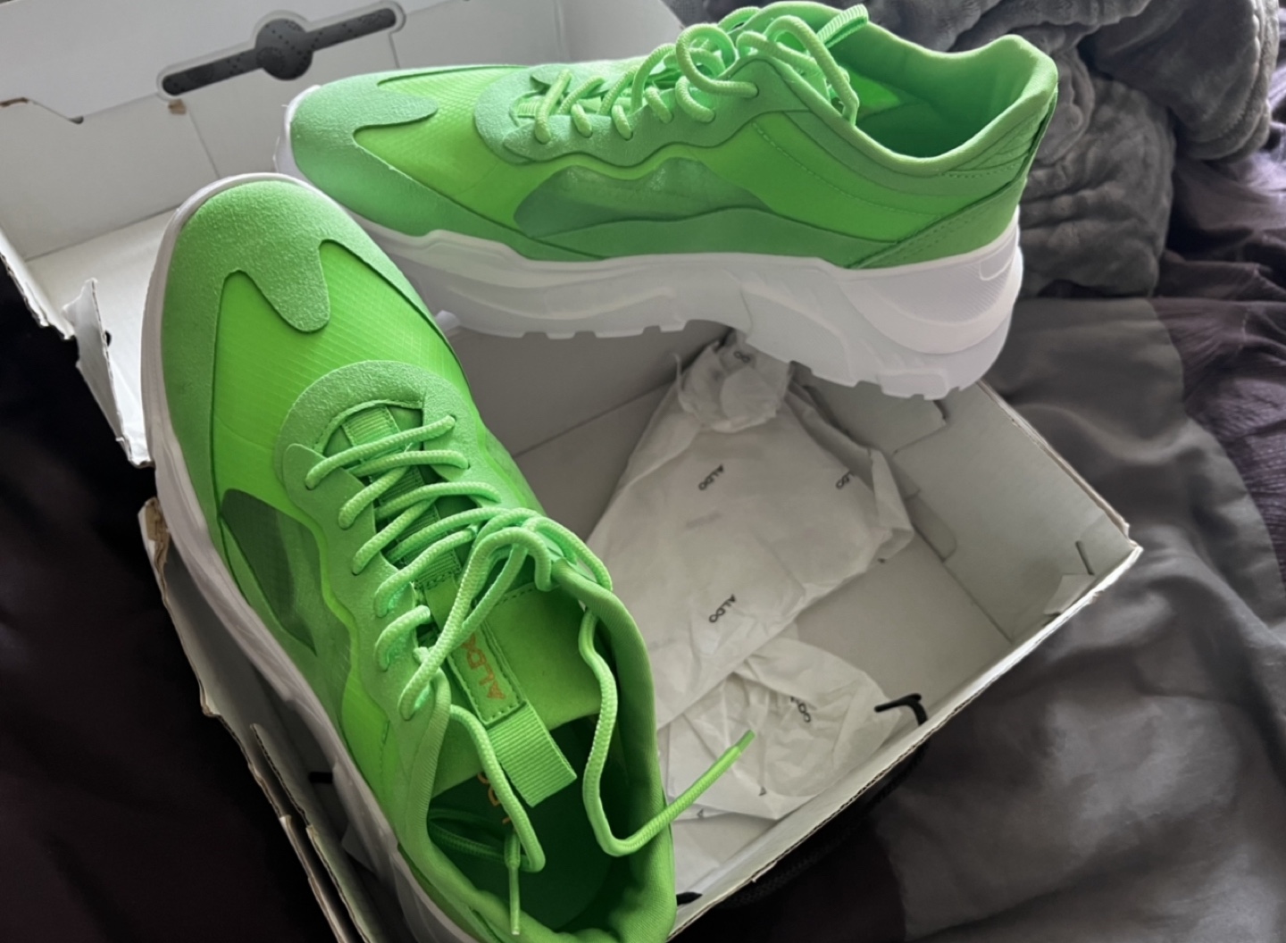 Brand New-ALDO Green Sneakers - Size 8