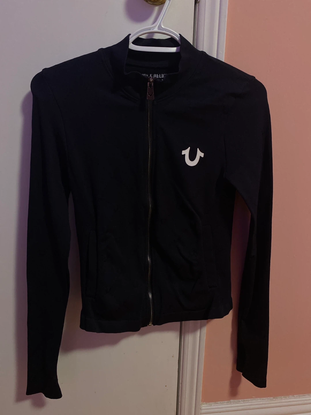 True Religion Black Zip Up Jacket