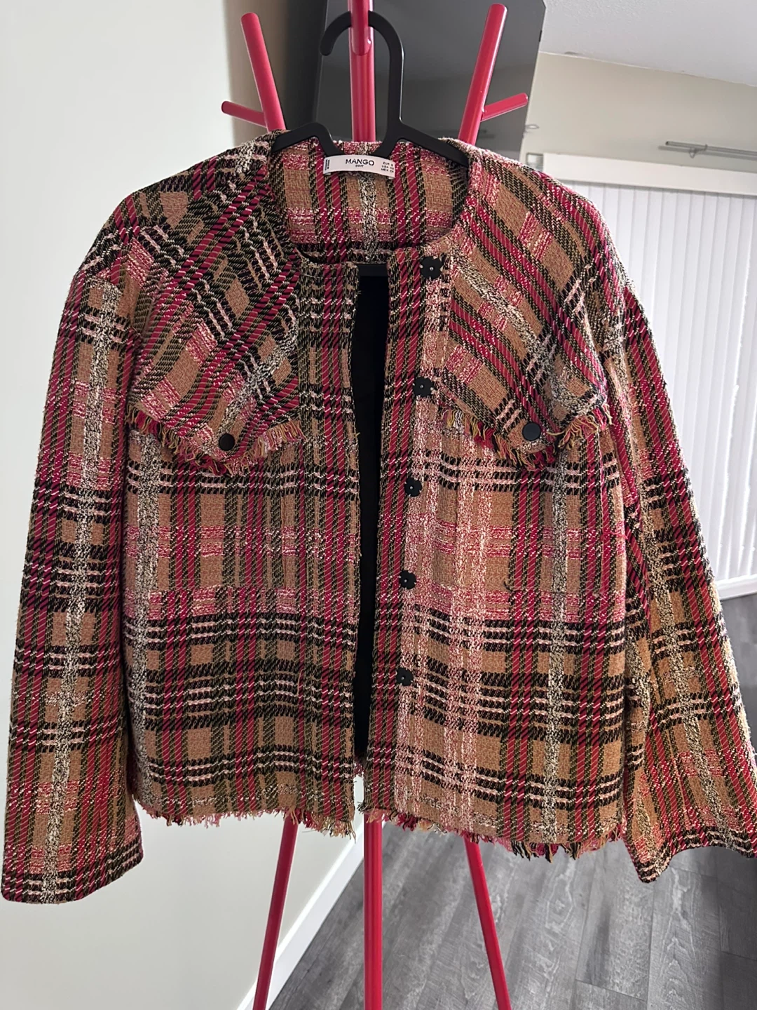 Mango Suit Plaid Jacket - Size S