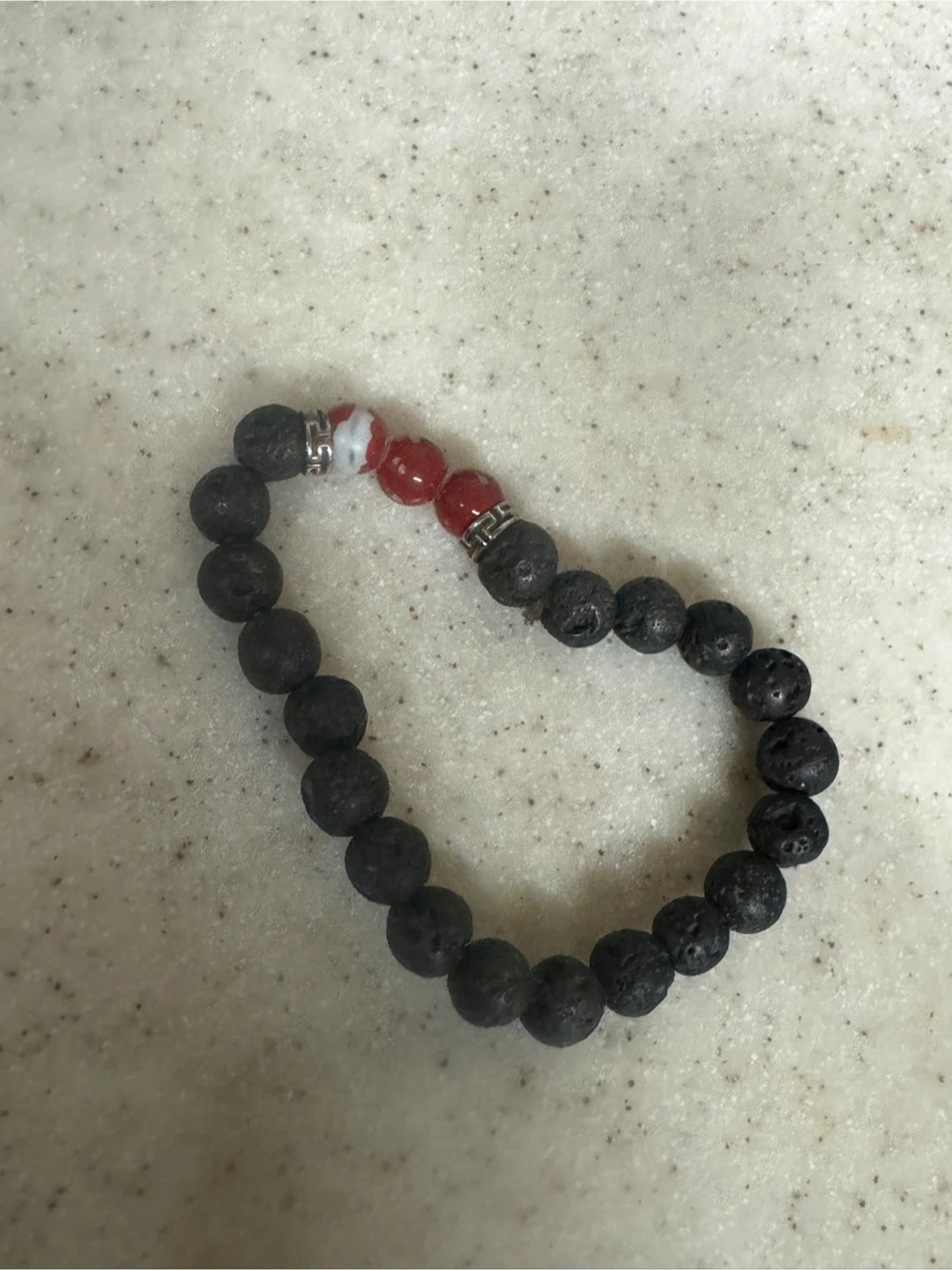 Lava Stone Bracelet - Red & Black - photo 2