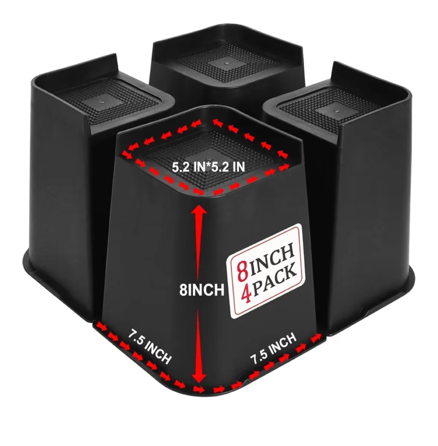 8 Inch Bed Risers - 8 Pack