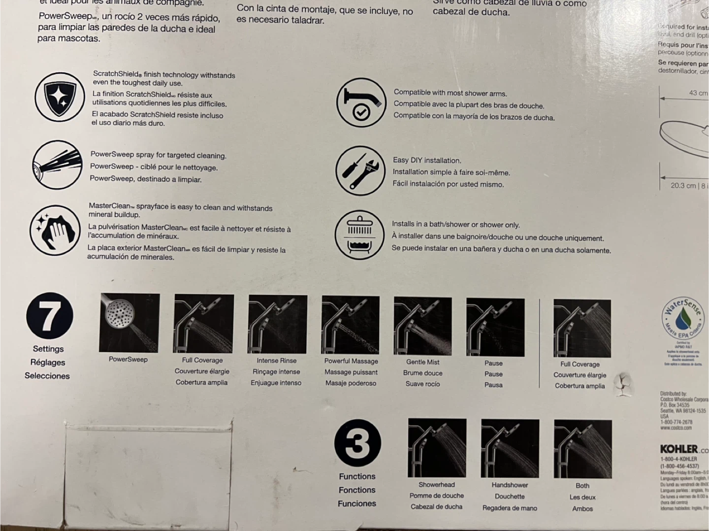Kohler HydroRail 3-in-1 Multifunction Shower Column Kit - Chrome - photo 4