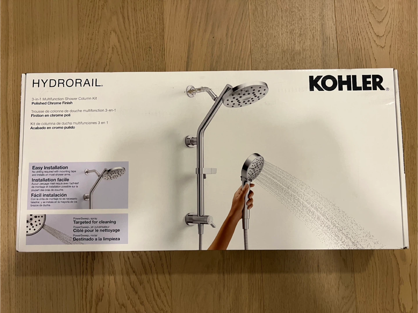 Kohler HydroRail 3-in-1 Multifunction Shower Column Kit - Chrome