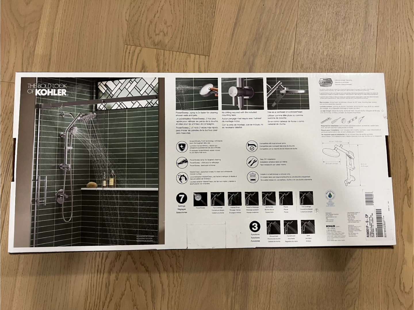 Kohler HydroRail 3-in-1 Multifunction Shower Column Kit - Chrome - photo 3