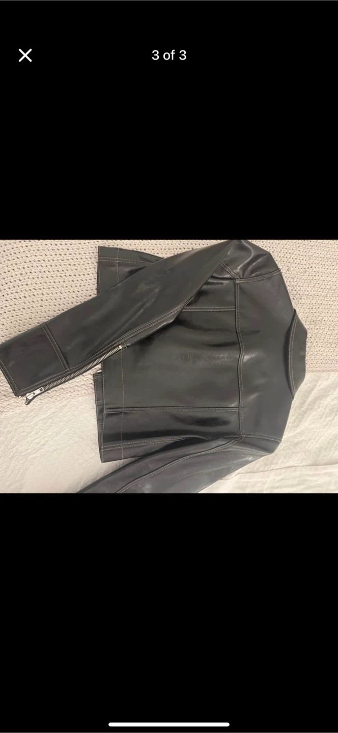 STAND STUDIO Black Leather Jacket Size 32 - photo 3