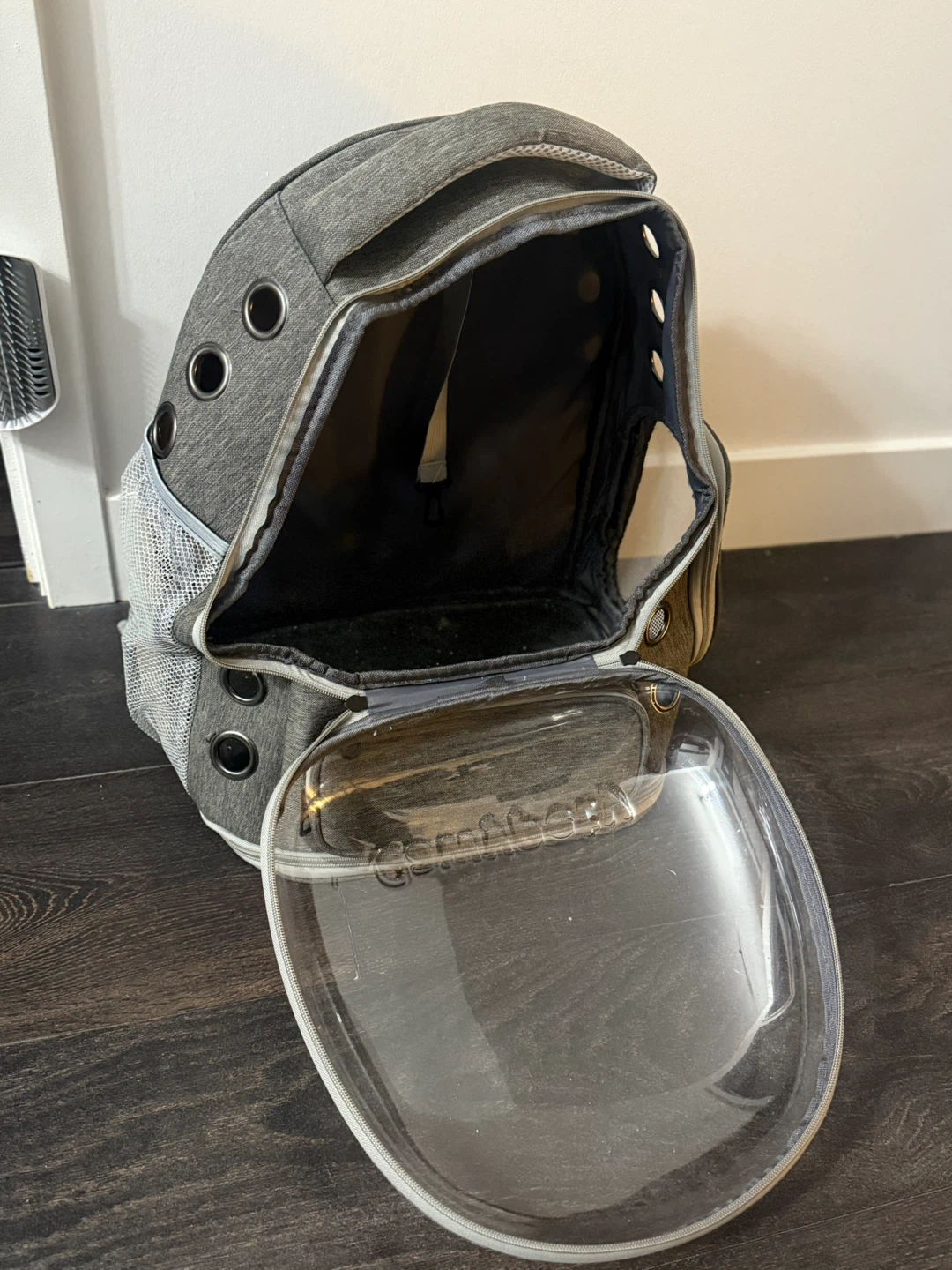 Grey Pet Carrier Backpack