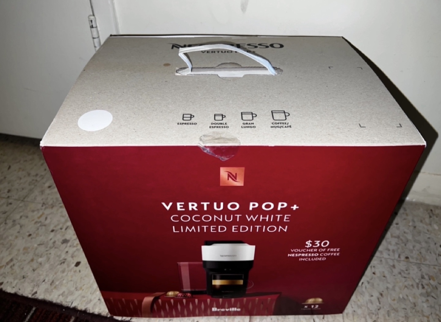Brand New-Nespresso Vertuo Pop+ Coconut Limited Edition