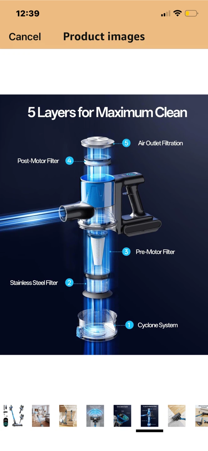 Gladston Cordless Stick Vacuum Cleaner - photo 4