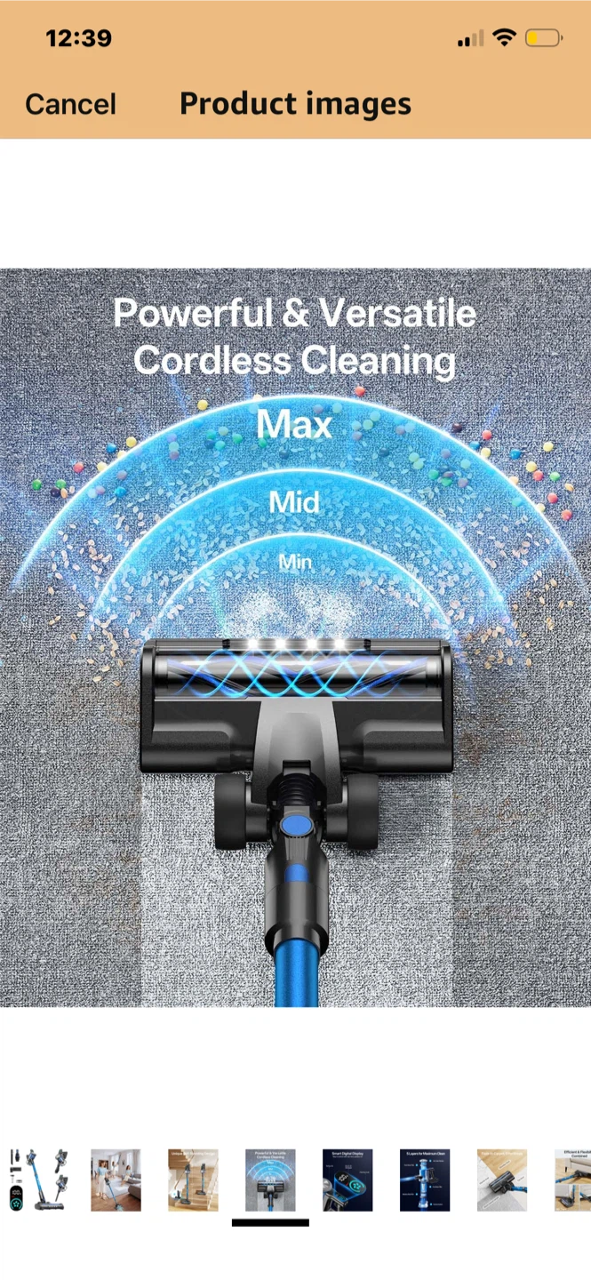 Gladston Cordless Stick Vacuum Cleaner