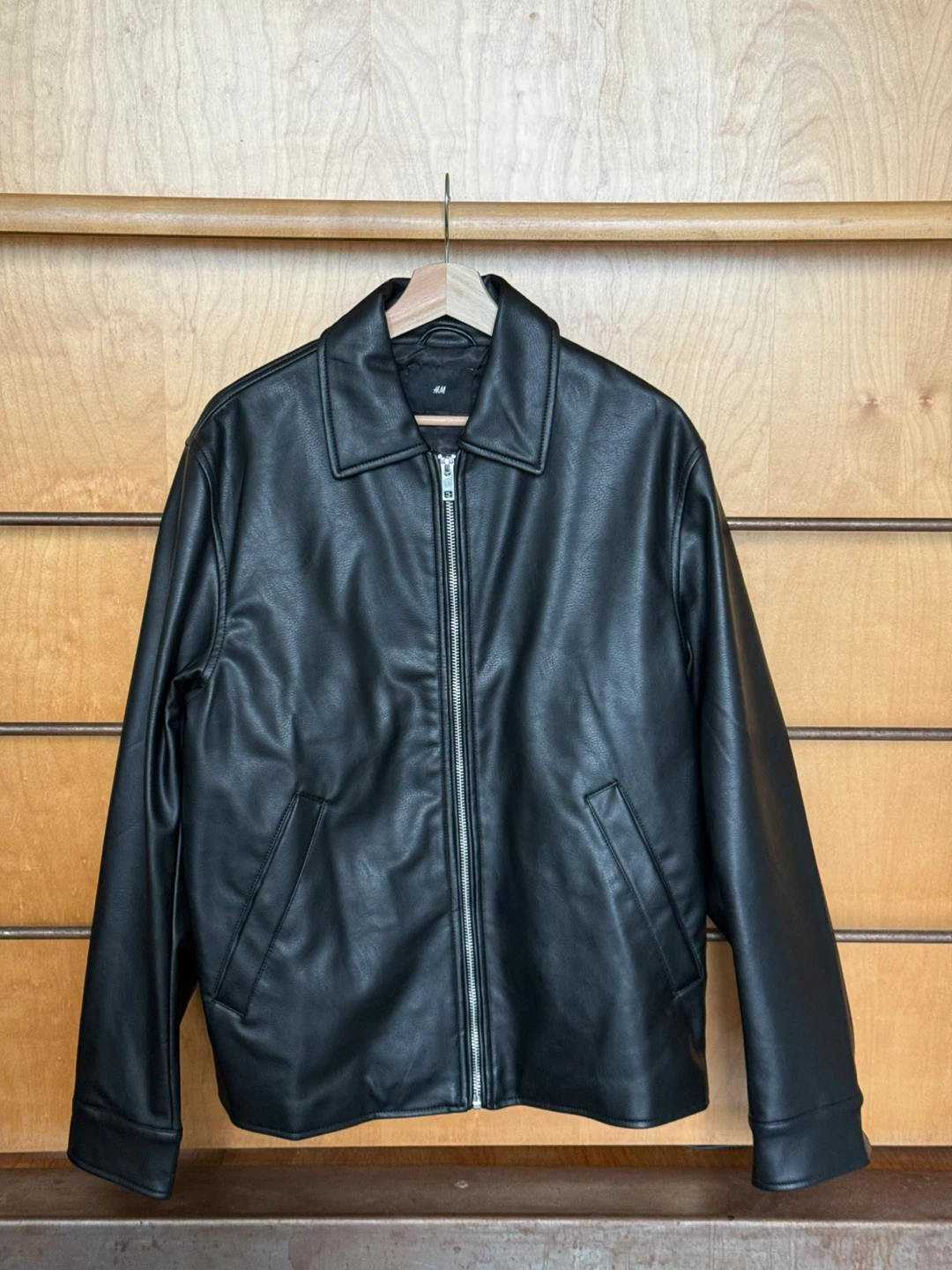 H&M Black Faux Leather Jacket