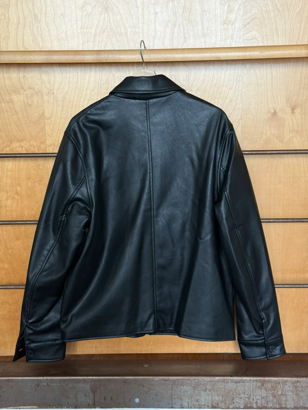 H&M Black Faux Leather Jacket - photo 3