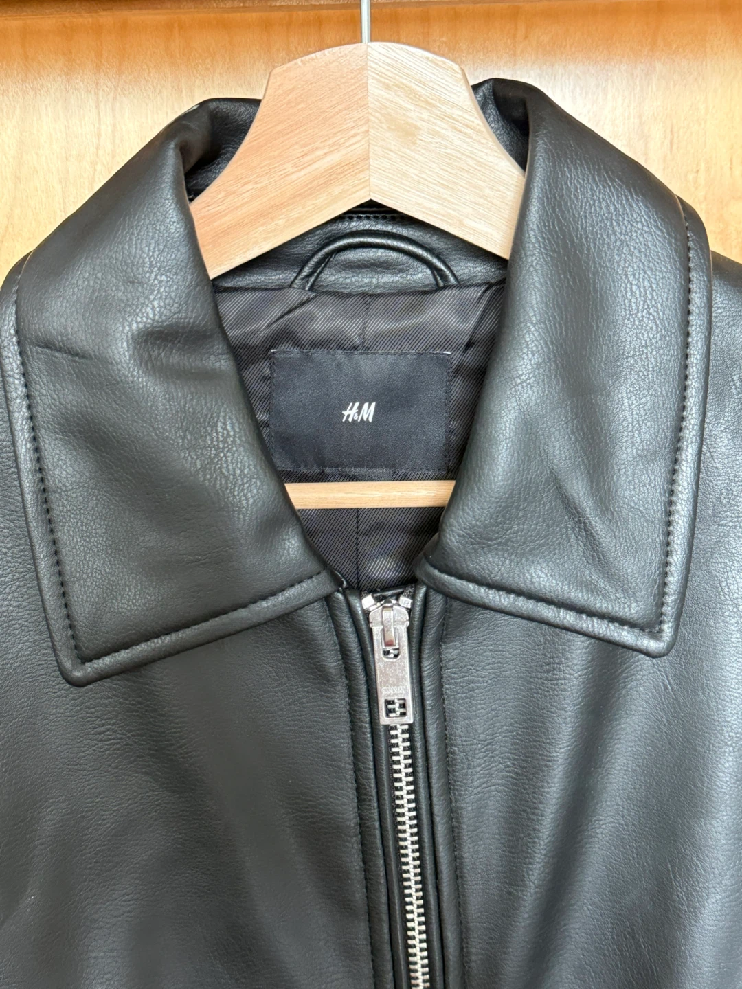 H&M Black Faux Leather Jacket - photo 2