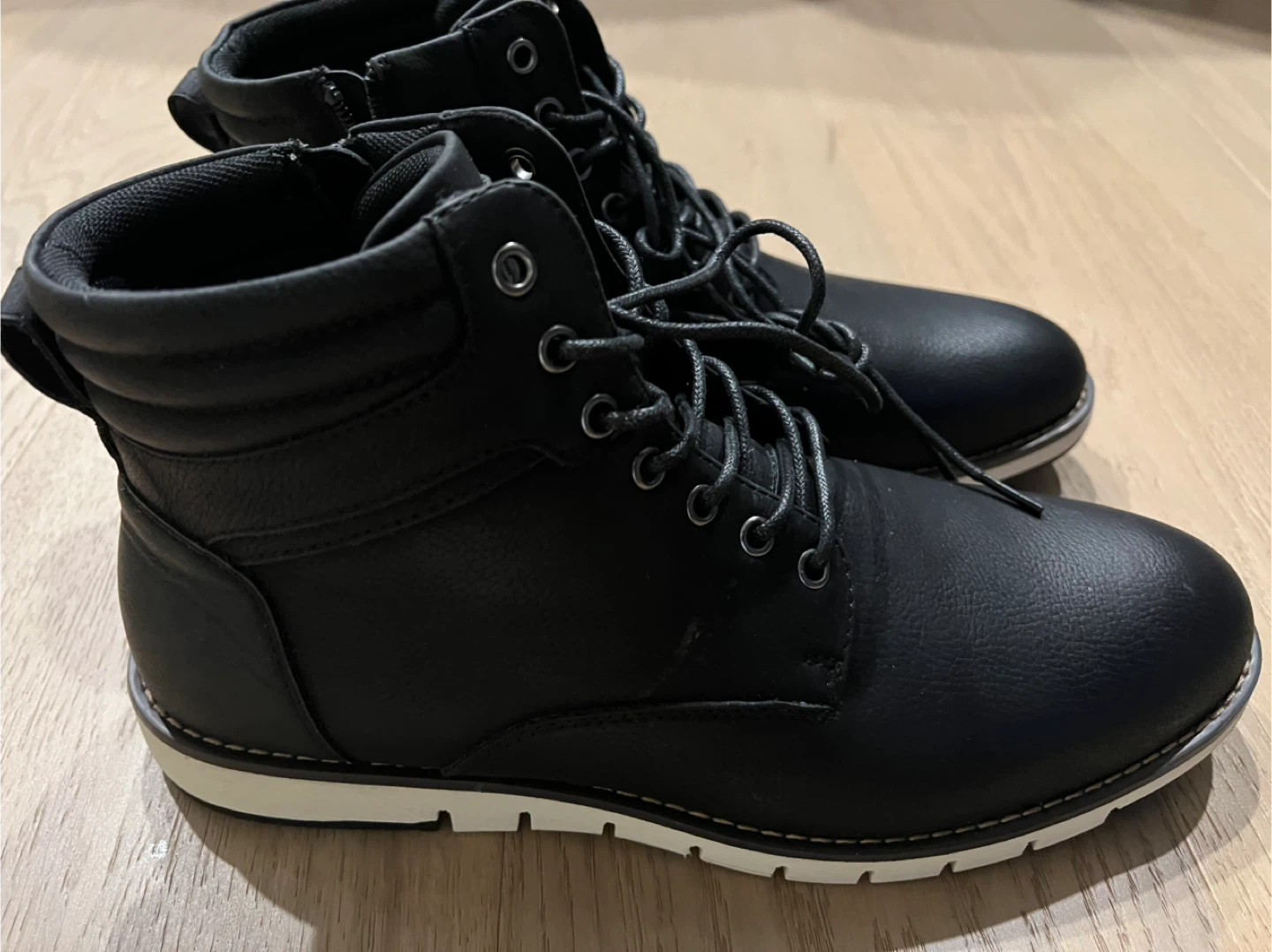 Steve Madden Black Leather Boots - Size 12 (New, no box)