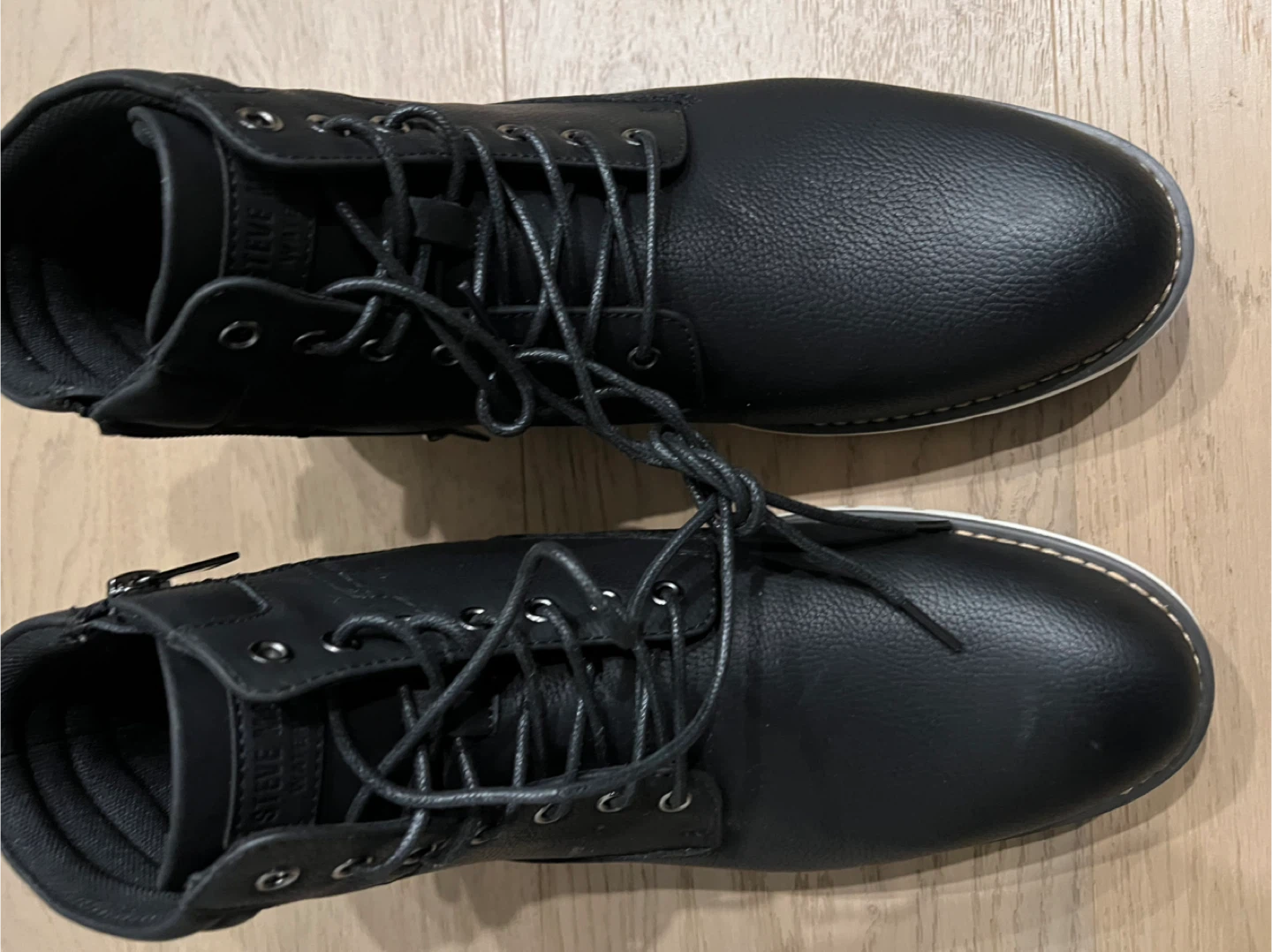 Steve Madden Black Leather Boots - Size 12 (New, no box) - photo 2