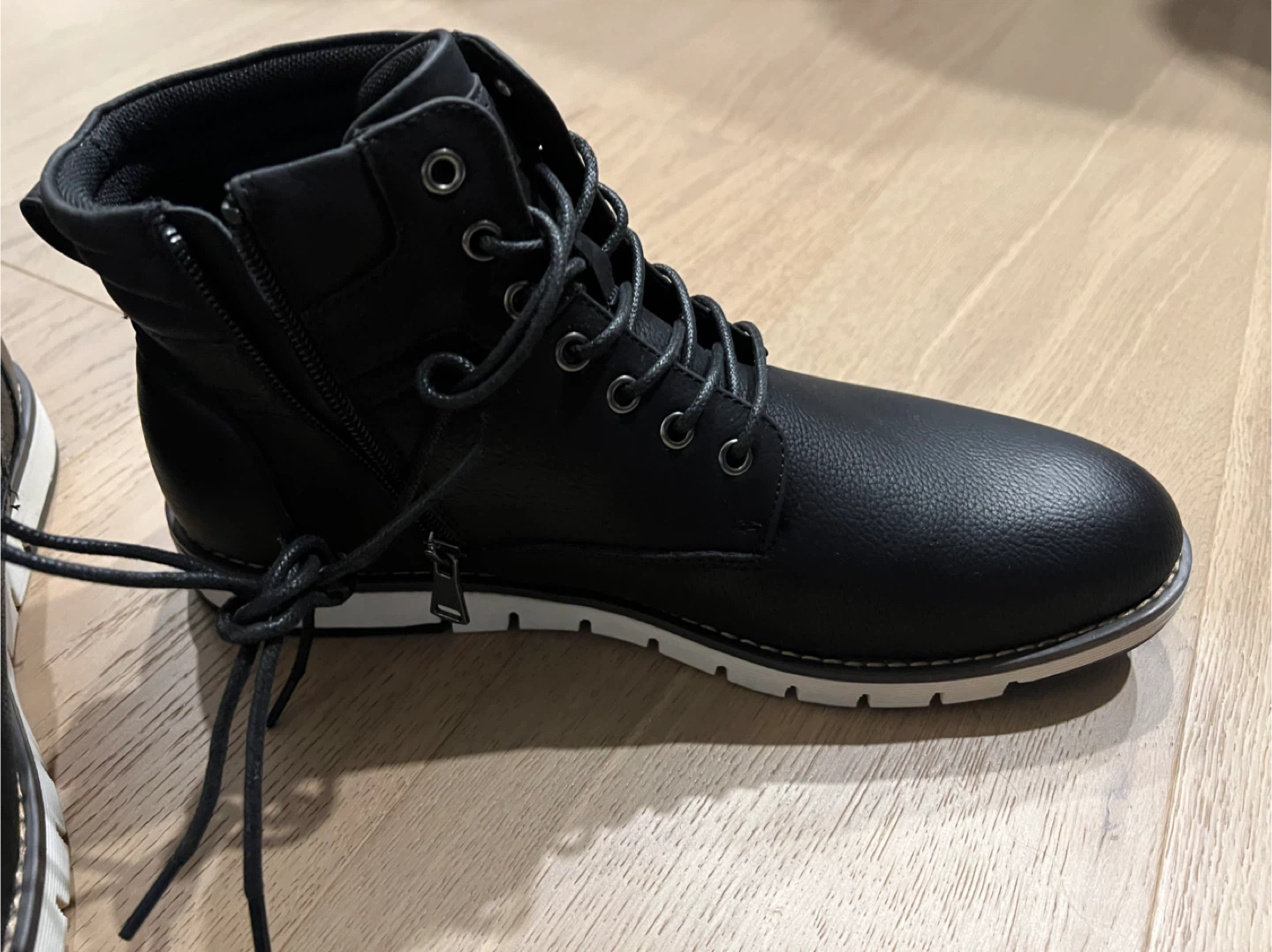 Steve Madden Black Leather Boots - Size 12 (New, no box) - photo 3