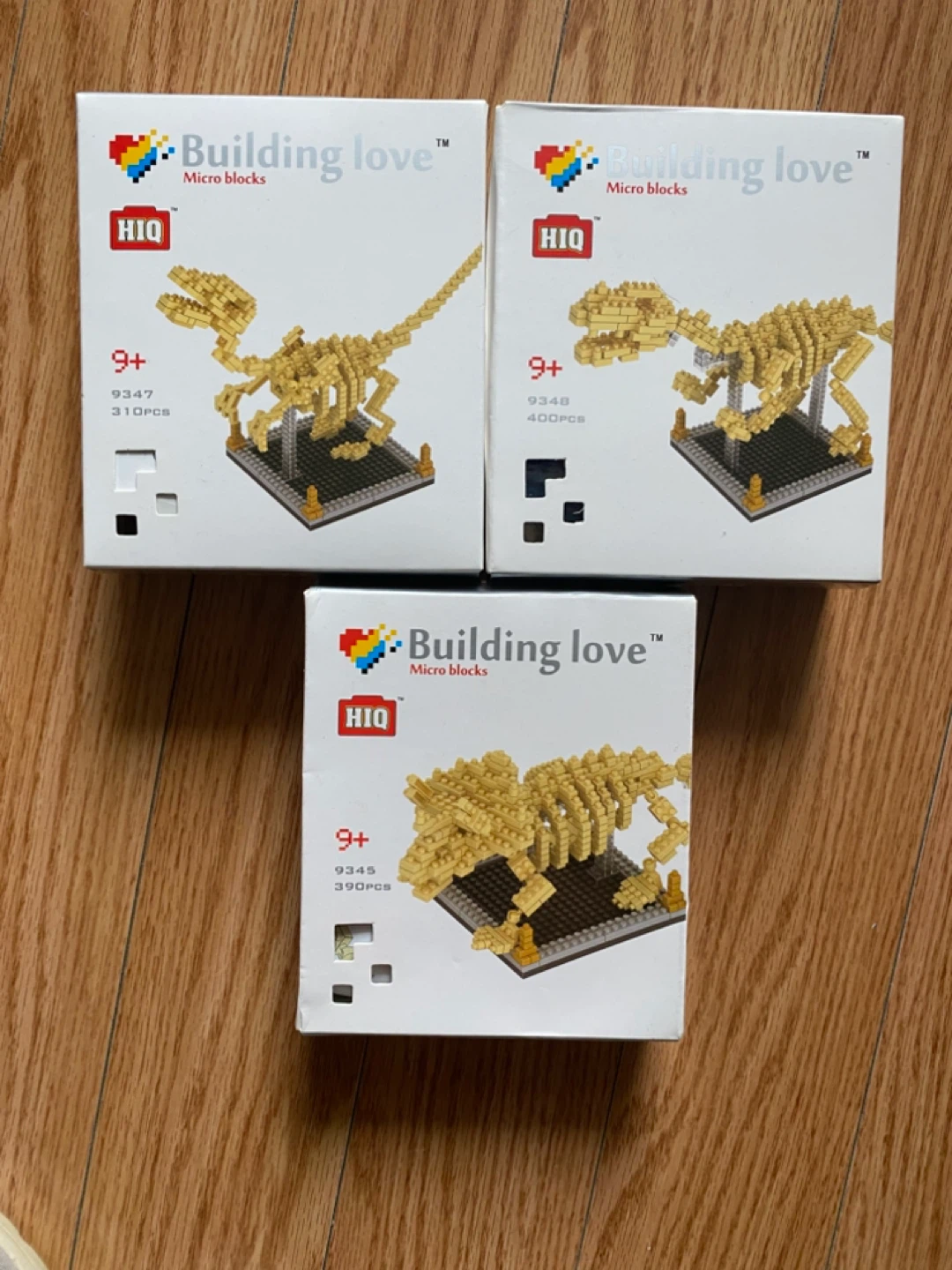 3 Sets Of Building Micro Blocks Dinosaur sets.