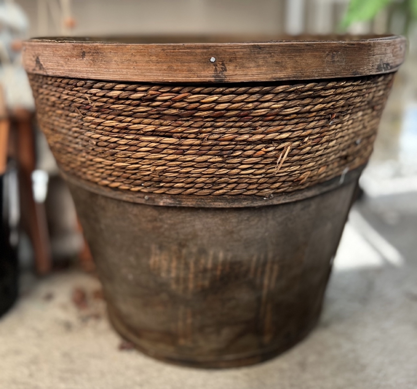 Woven Basket Planter - photo 2