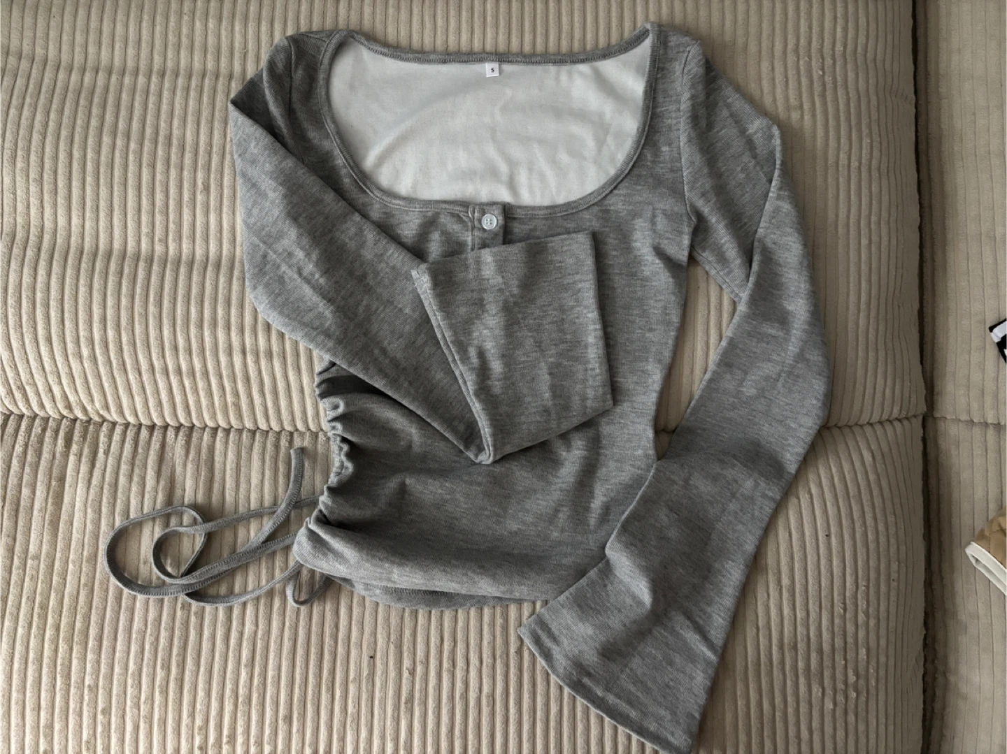 Grey Long Sleeve Top