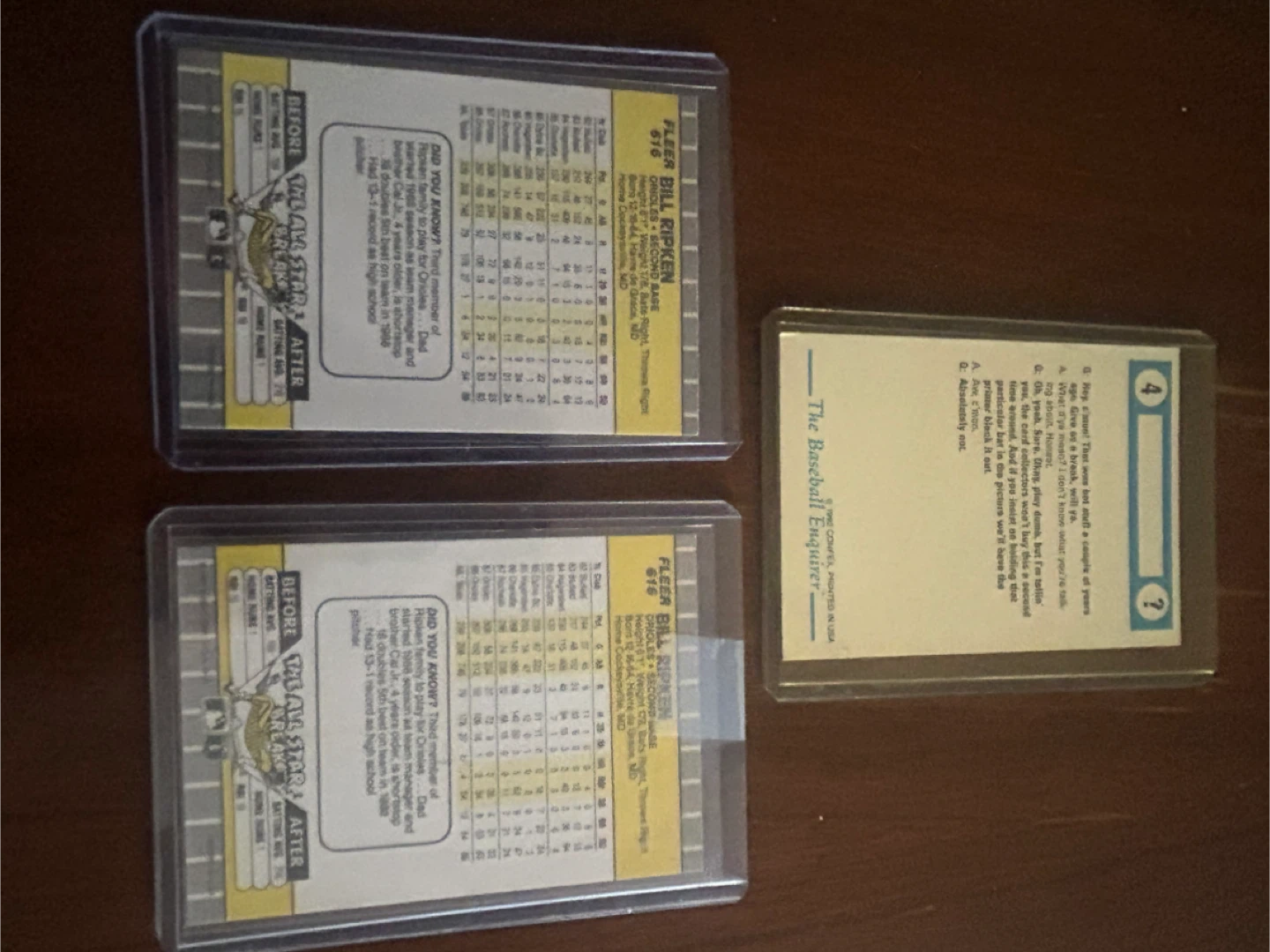 Fleer Bill Ripken “fk face” error Baseball Cards - photo 4