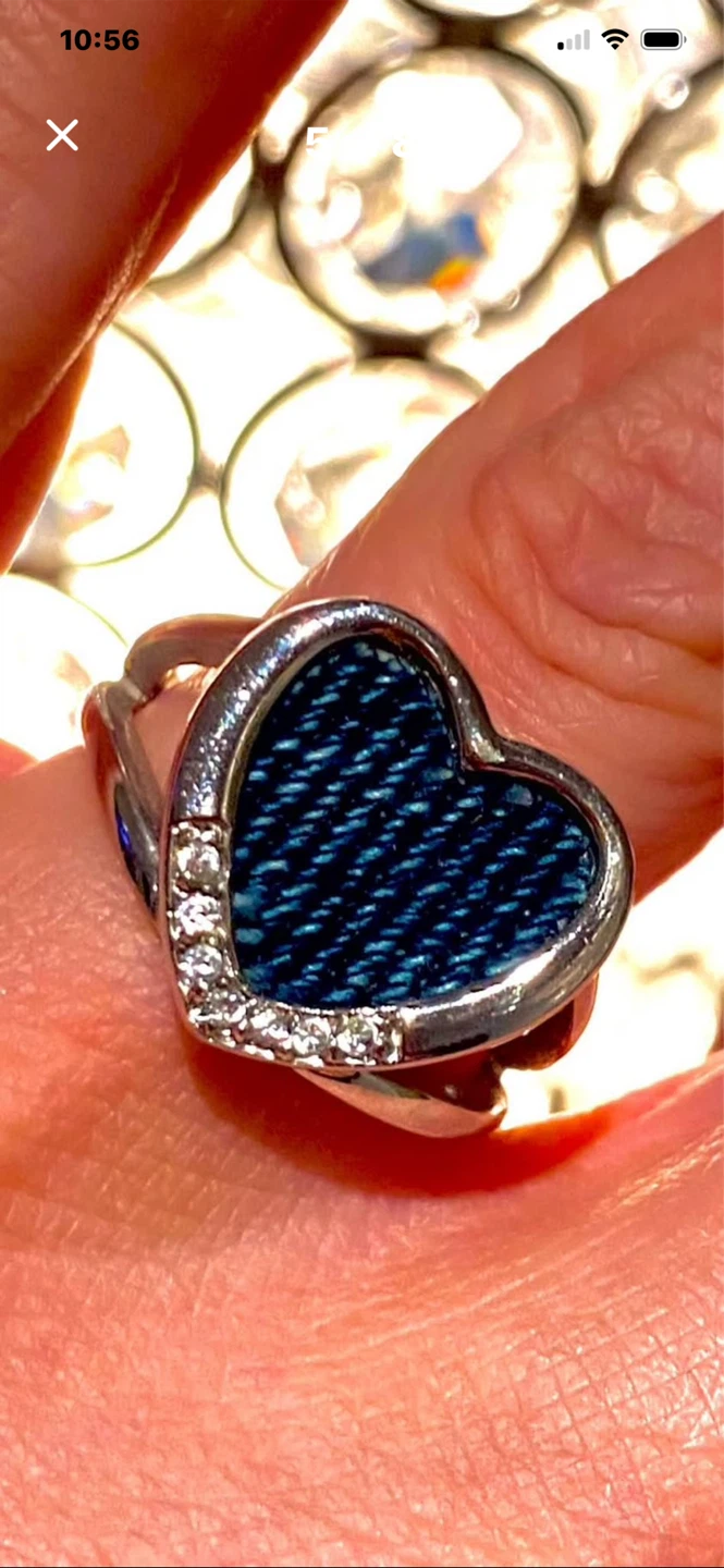 👖Miss Sixty Denim Heart Ring & Bangle Set - photo 5