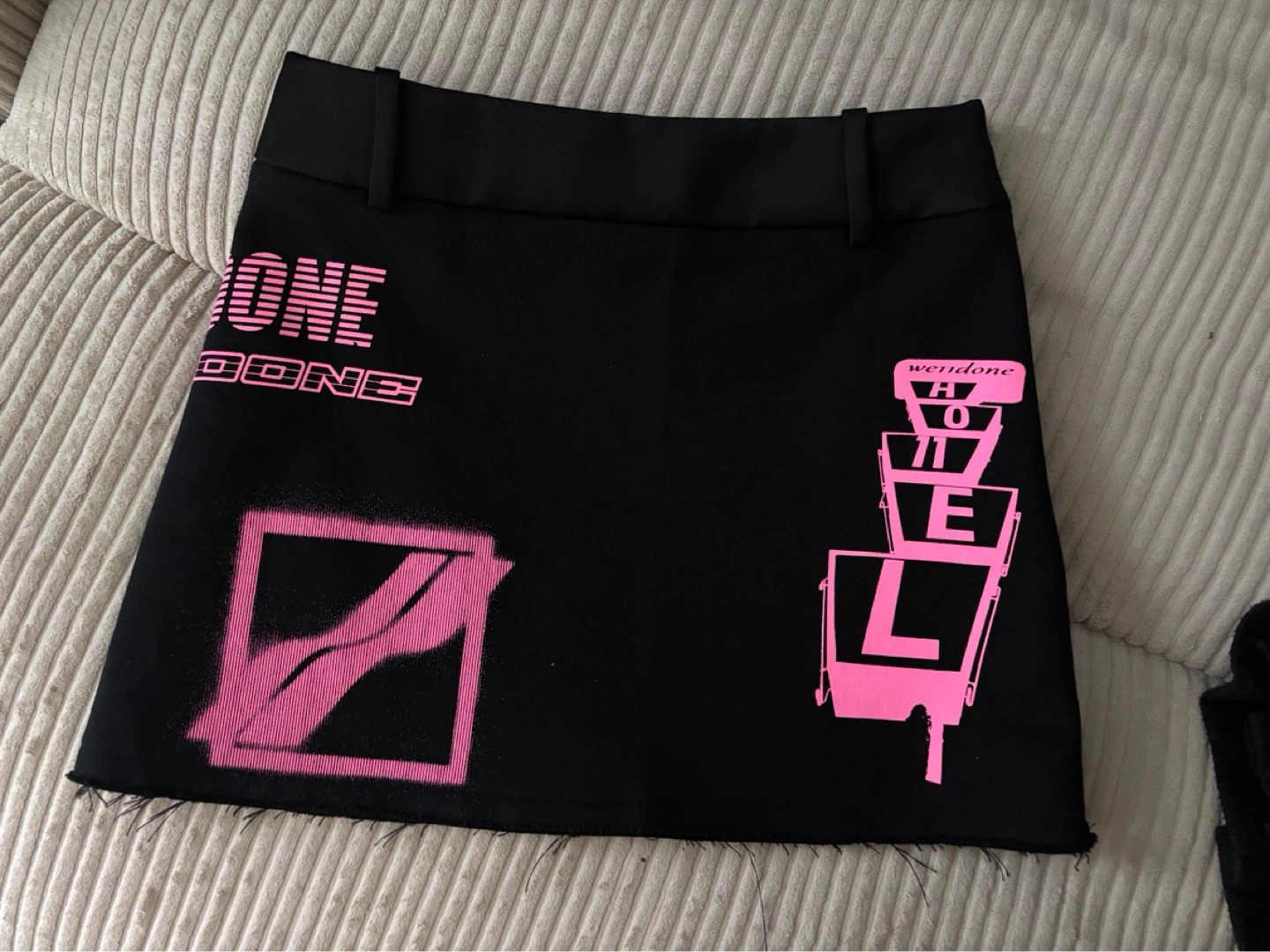 WE11DONE - Black Mini Skirt