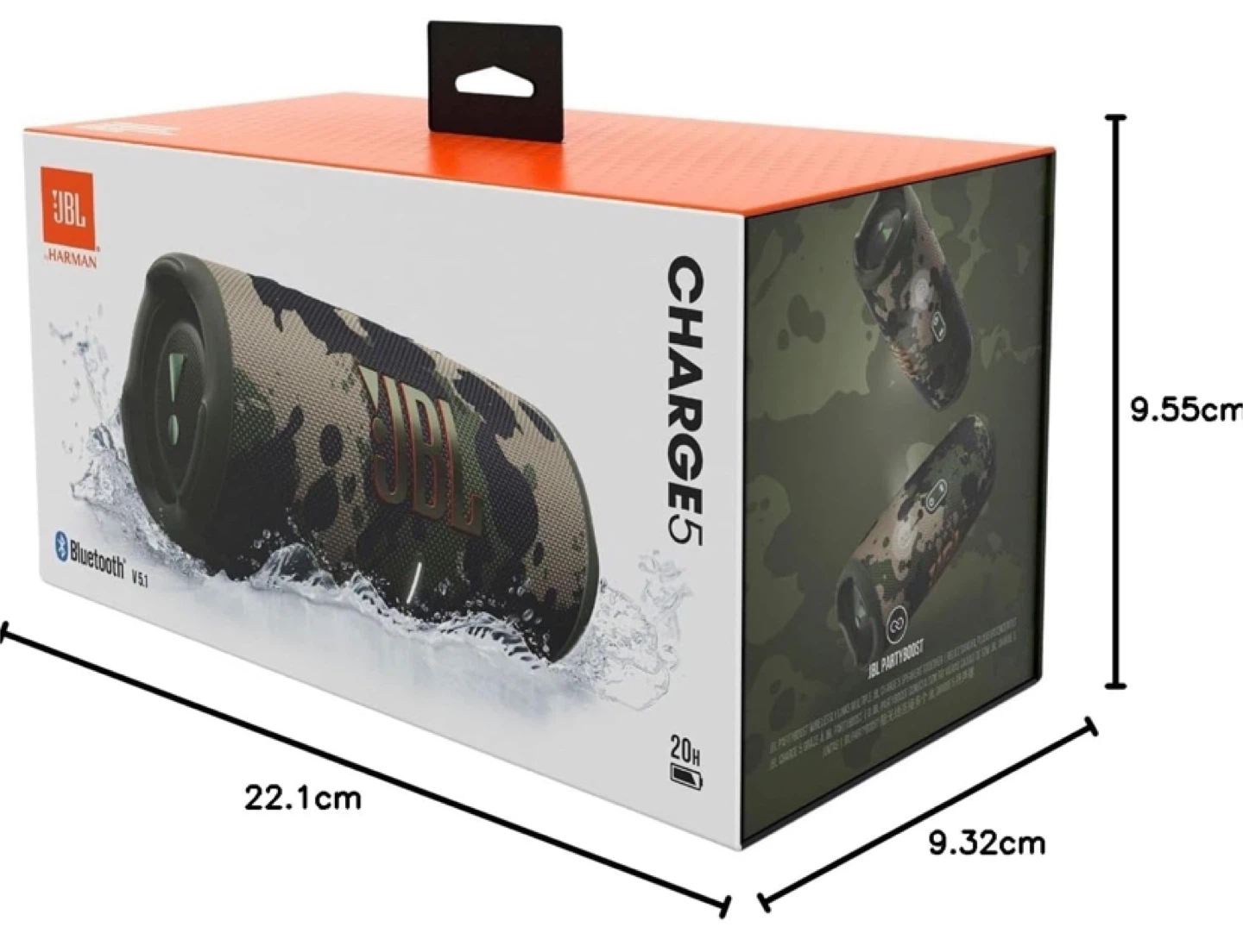JBL Charge 5 Portable Bluetooth Speaker - Camo