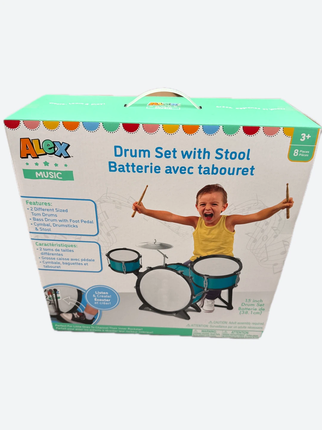 Alex Music Drum Set with Stool