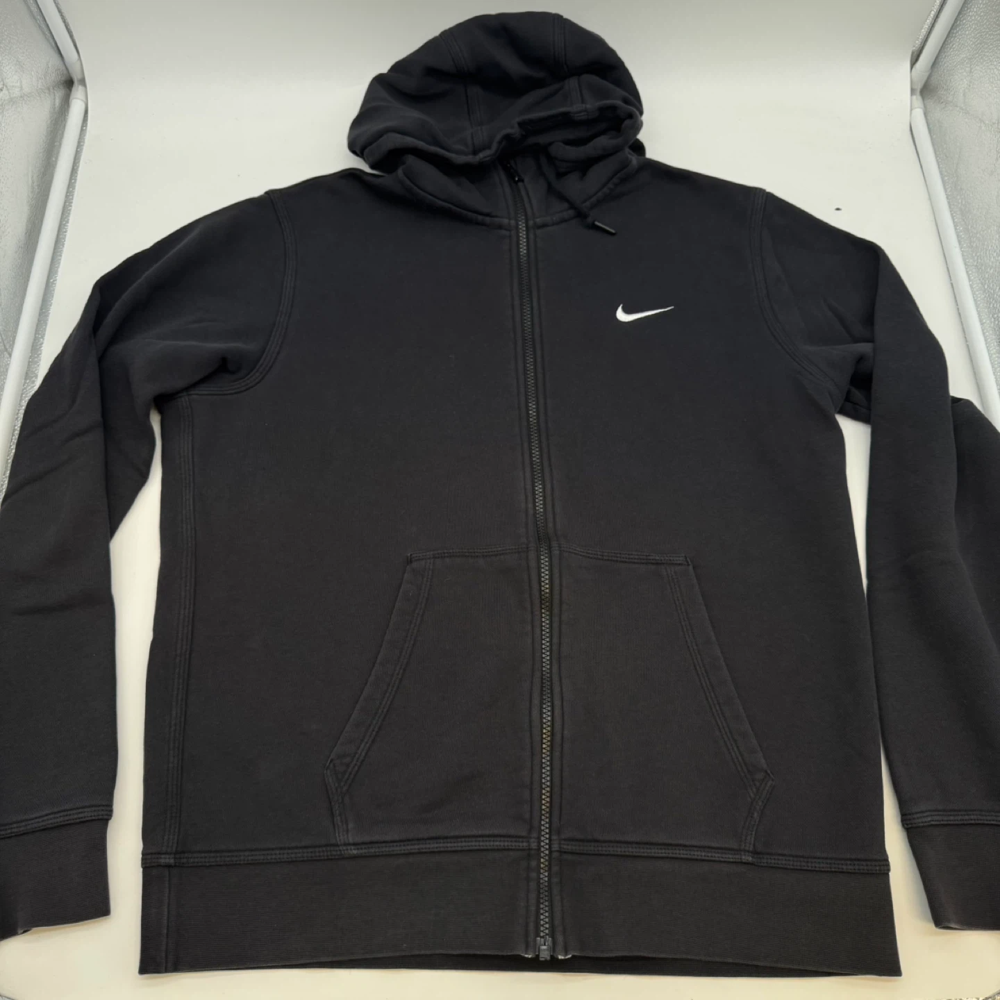Nike Full Zip Hoodie Black Men’s Large Cotton Blend Vietnam - photo 3