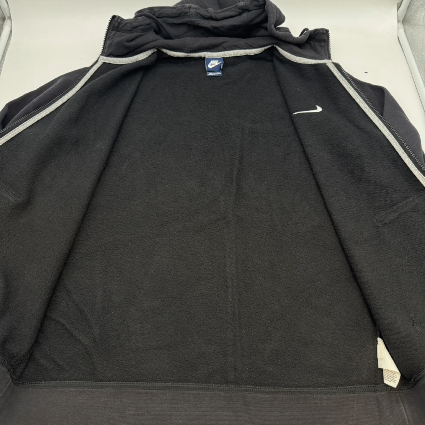 Nike Full Zip Hoodie Black Men’s Large Cotton Blend Vietnam - photo 4