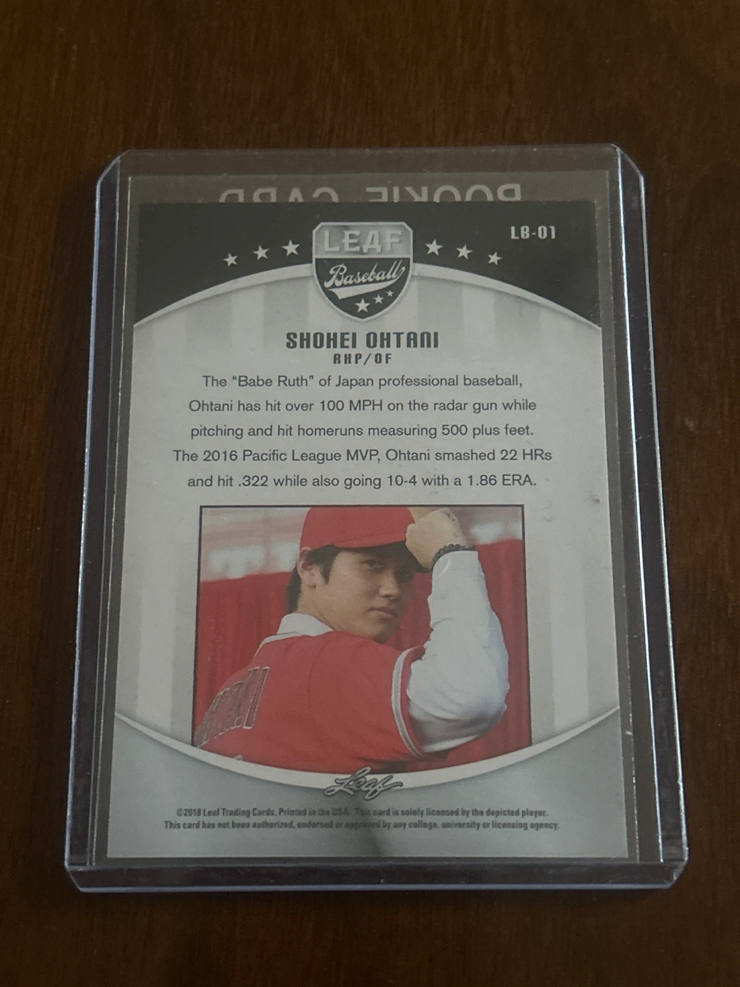 Shohei Ohtani Rookie Card - Leaf Baseball - photo 2