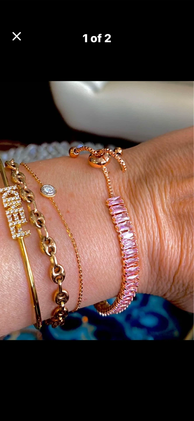 💖Lab Morganite Rose Gold Bracelet