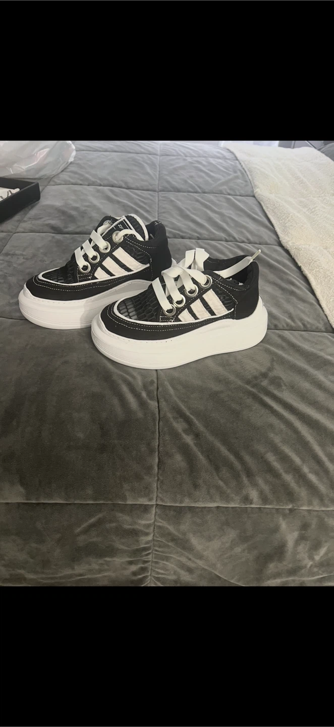 Black & White Platform Sneakers