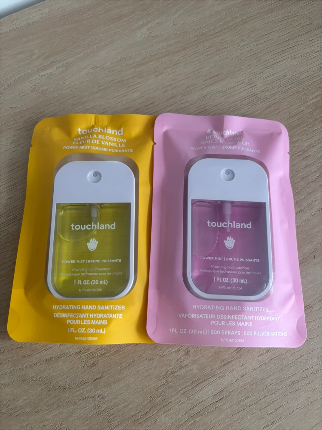 Touchland Hand Sanitzers, 30ml x 2