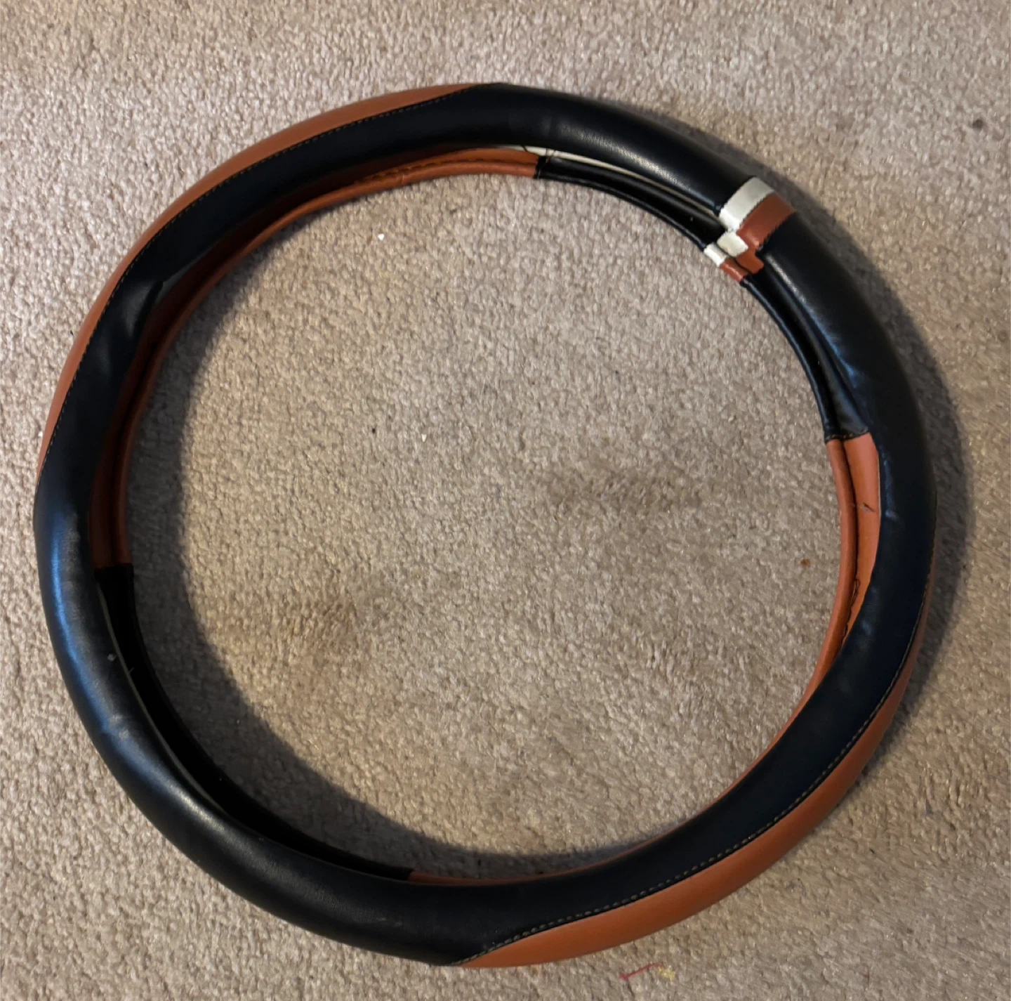 Steering Wheel Cover - Brown & Black - photo 2