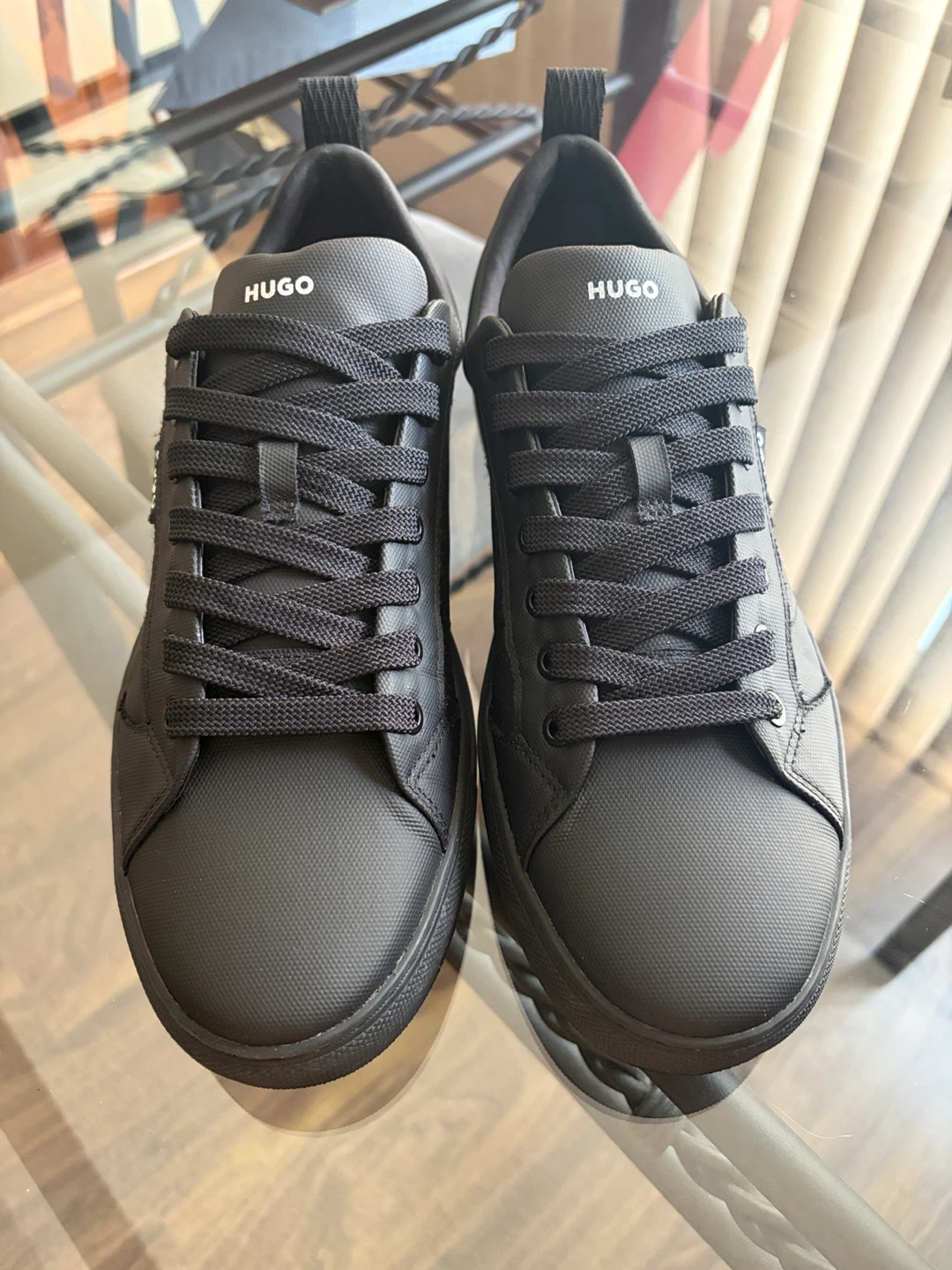 Hugo Men's Black Sneakers, Size 11-11.5 US