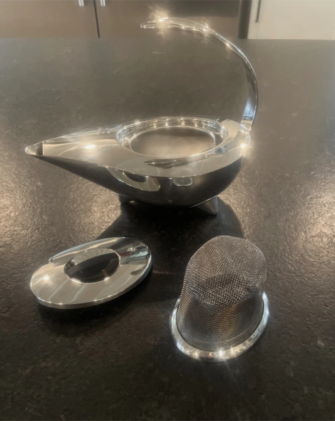 NEW Bodum Swan Teapot - Stainless Steel - photo 3