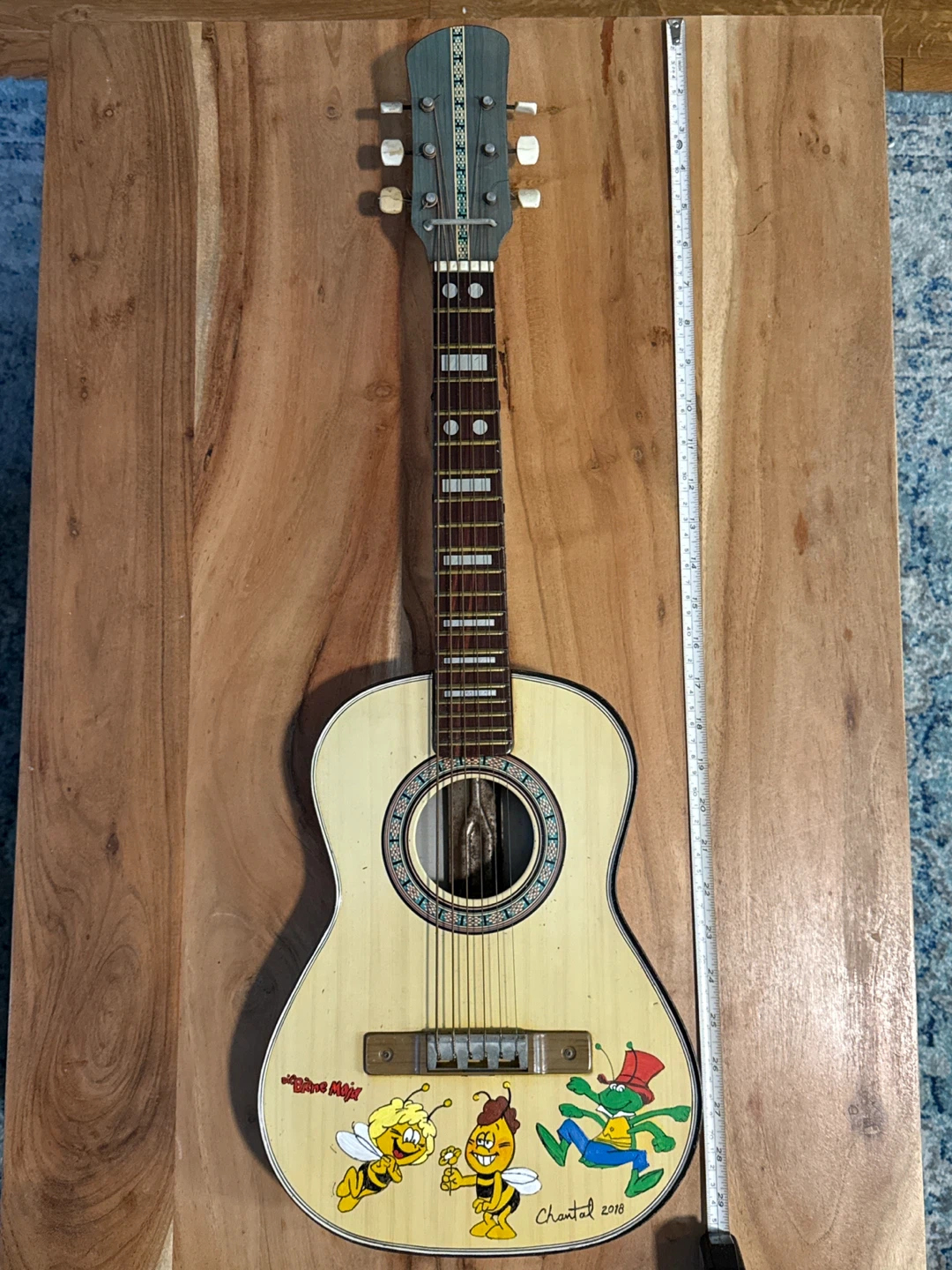 Vintage Children's Guitar with Bee Design