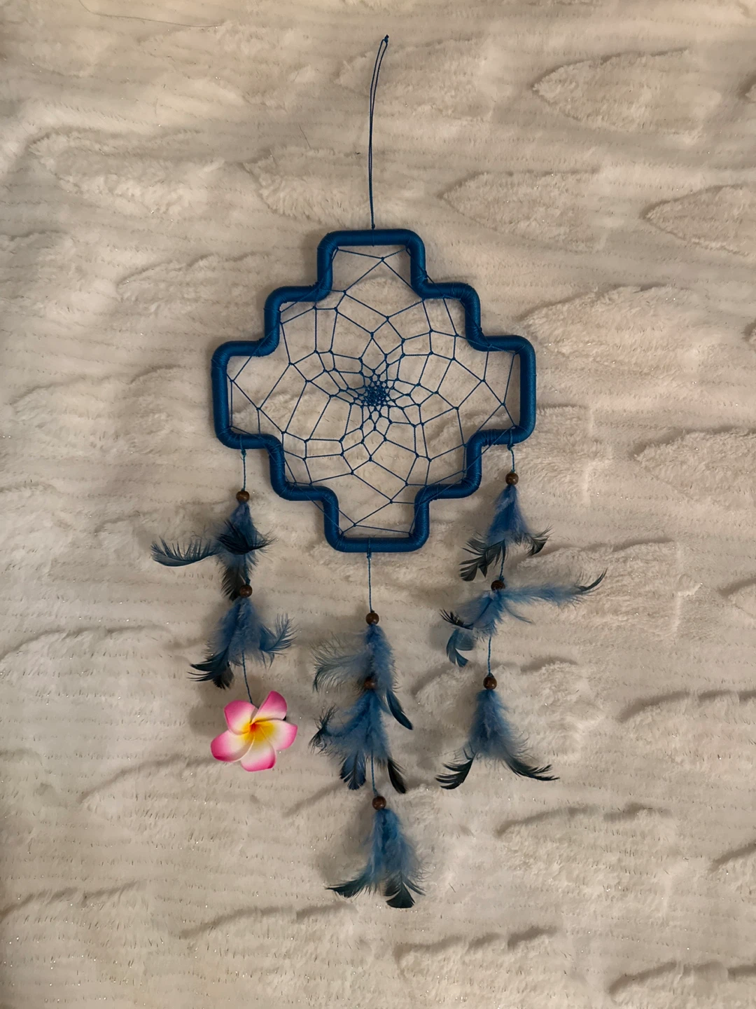 Blue Dream Catcher with Feathers
