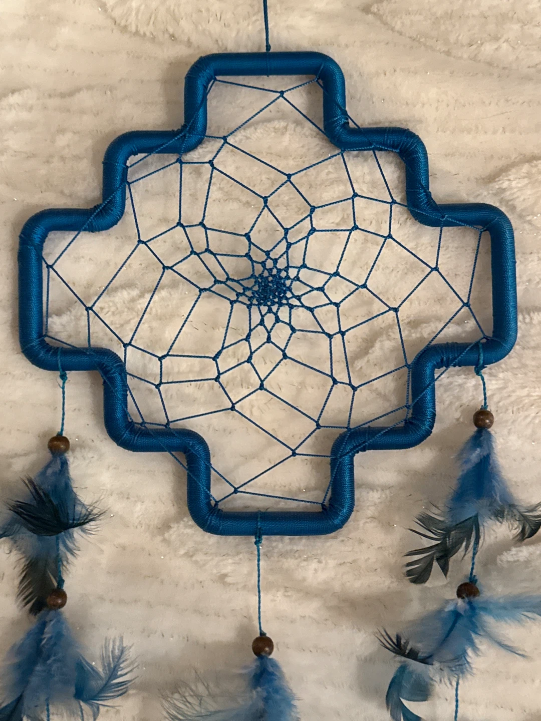 Blue Dream Catcher with Feathers - photo 2