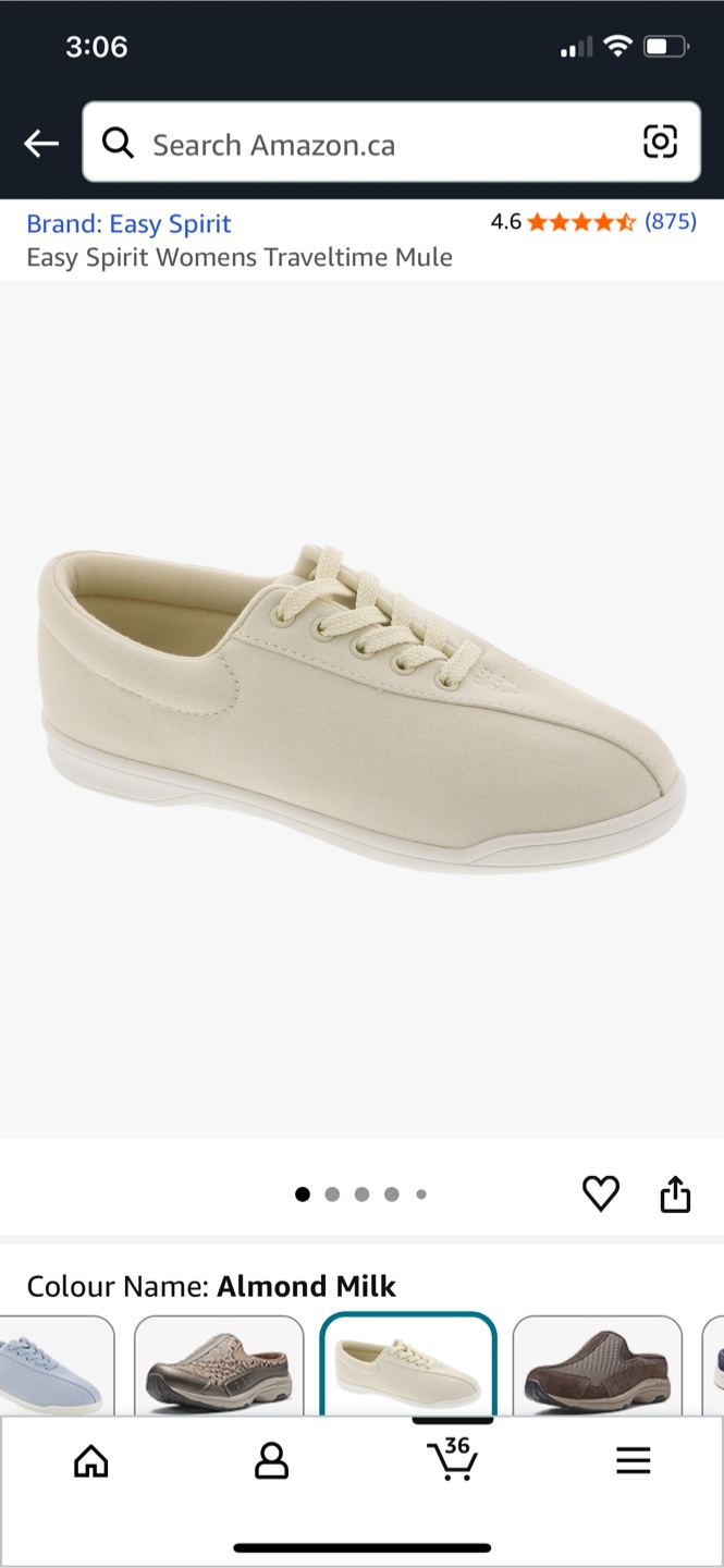 Easy Spirit Traveltime Mule, Almond Milk, Size 5.5