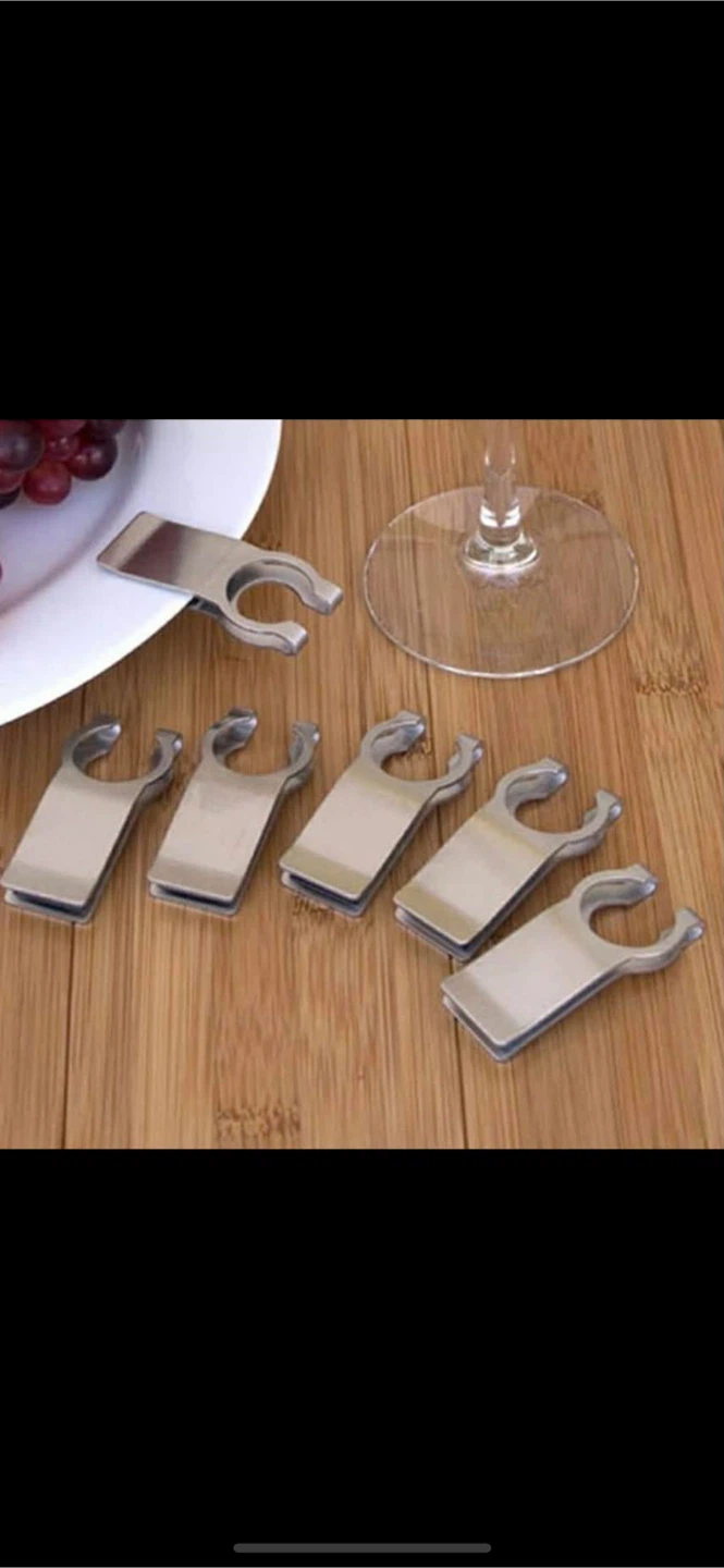 Wine Glass Holder Plate Clips - 6