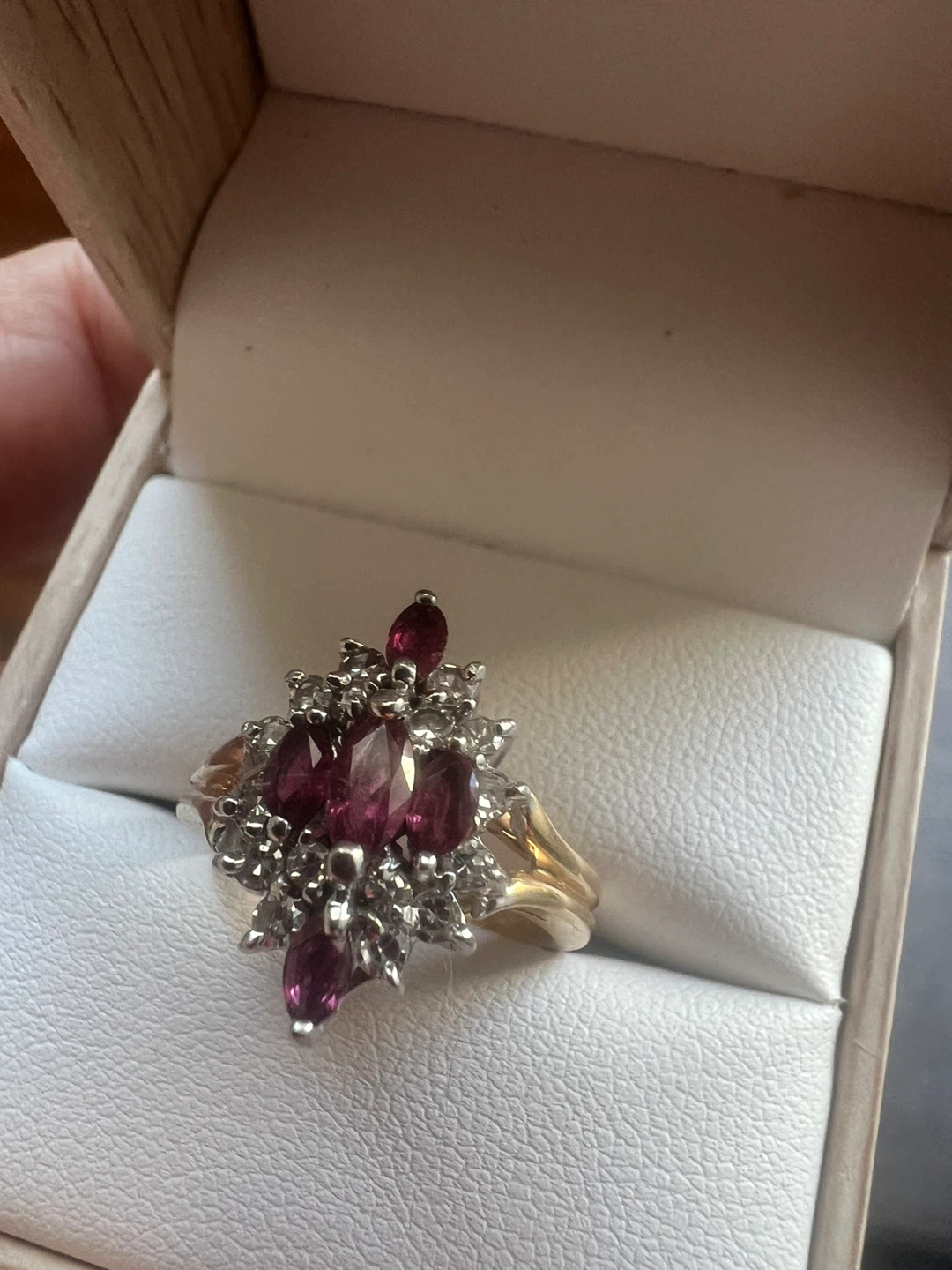 Vintage 14k Gold Ruby & Diamond Ring - photo 4