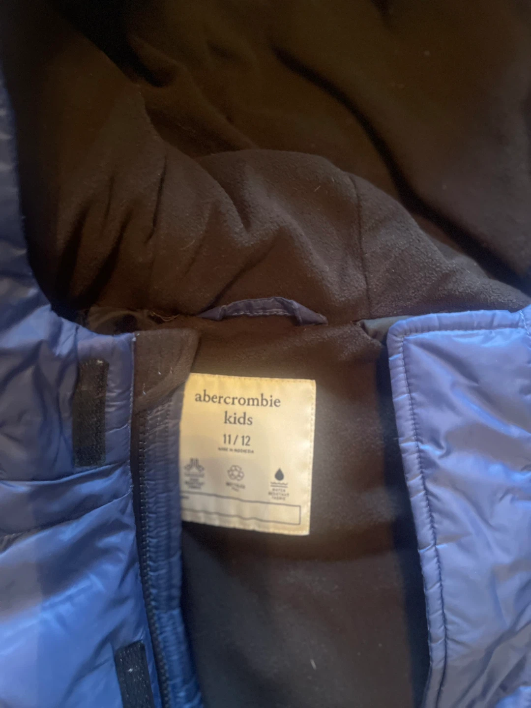 Abercrombie Kids Blue Puffer Jacket Size 11/12 - photo 2